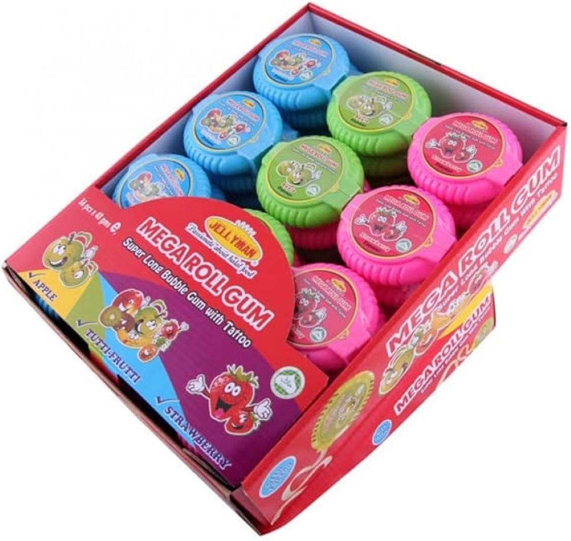 JELLYMAN MEGA ROLL GUM TUTTI FRUTTI